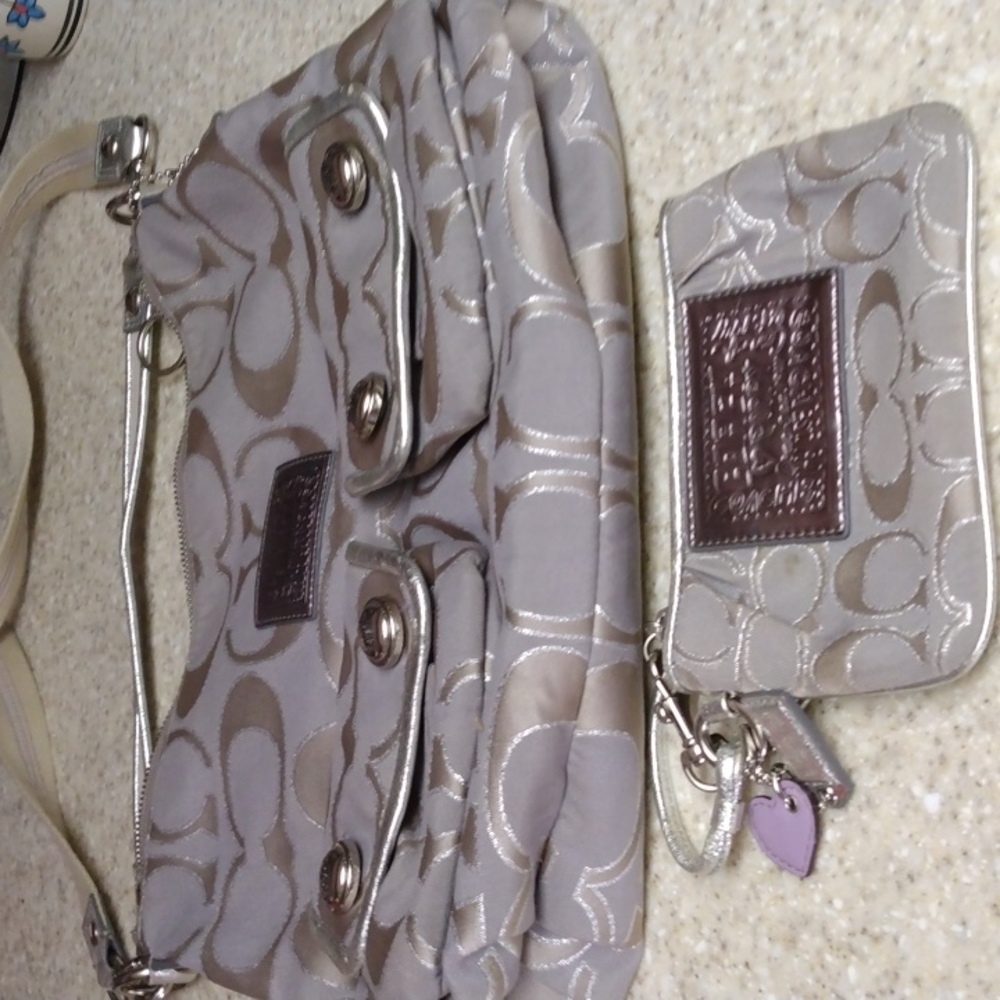 Coach Handbag and Wristlet